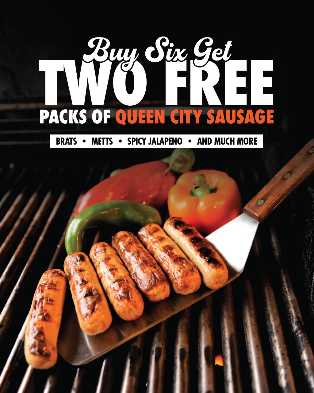 Buy 6, Get 2 FREE Packs of Queen City Sausage (8 Packs)