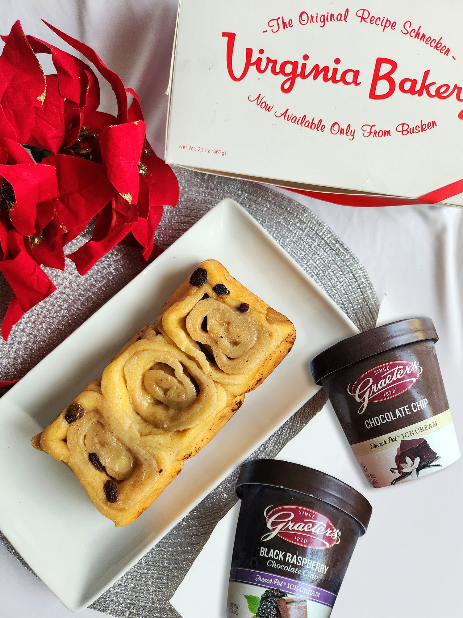 Virginia Bakery Schnecken and Graeter's Ice Cream