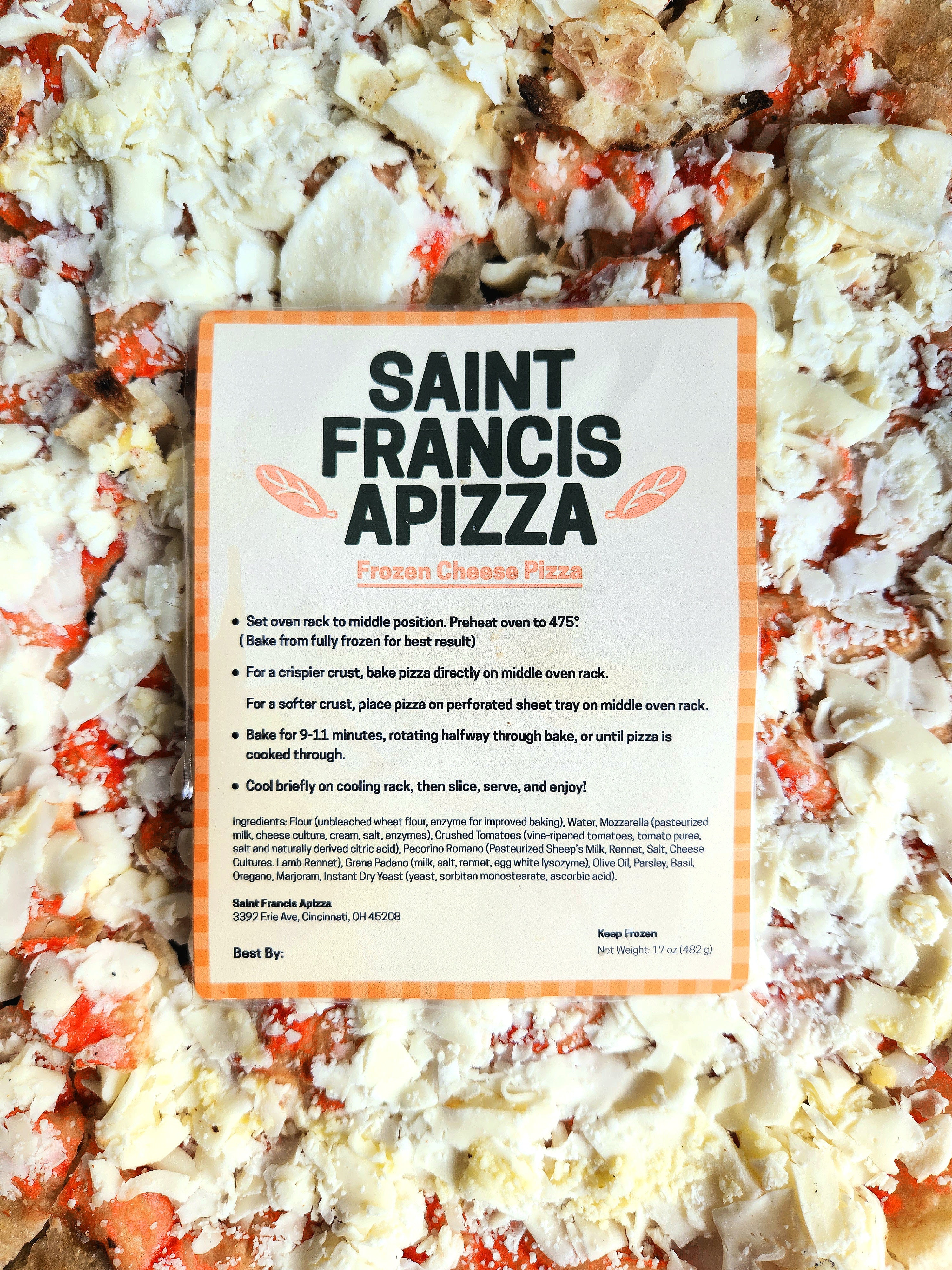 St. Francis Apizza Plain Cheese Pizza (4 or 8 Pack)