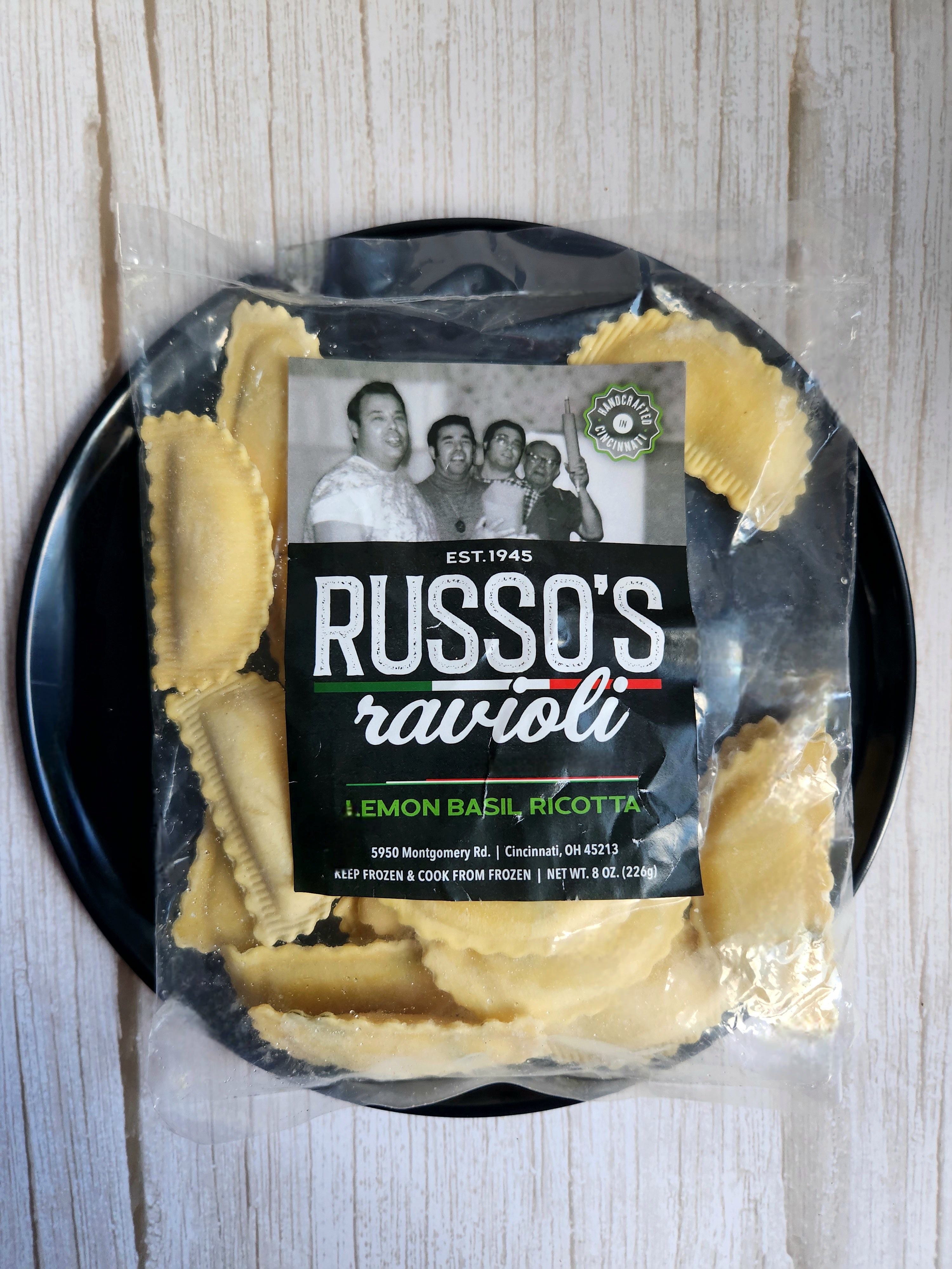 Russo's Lemon Basil Ricotta Ravioli (4 or 8 Pack)