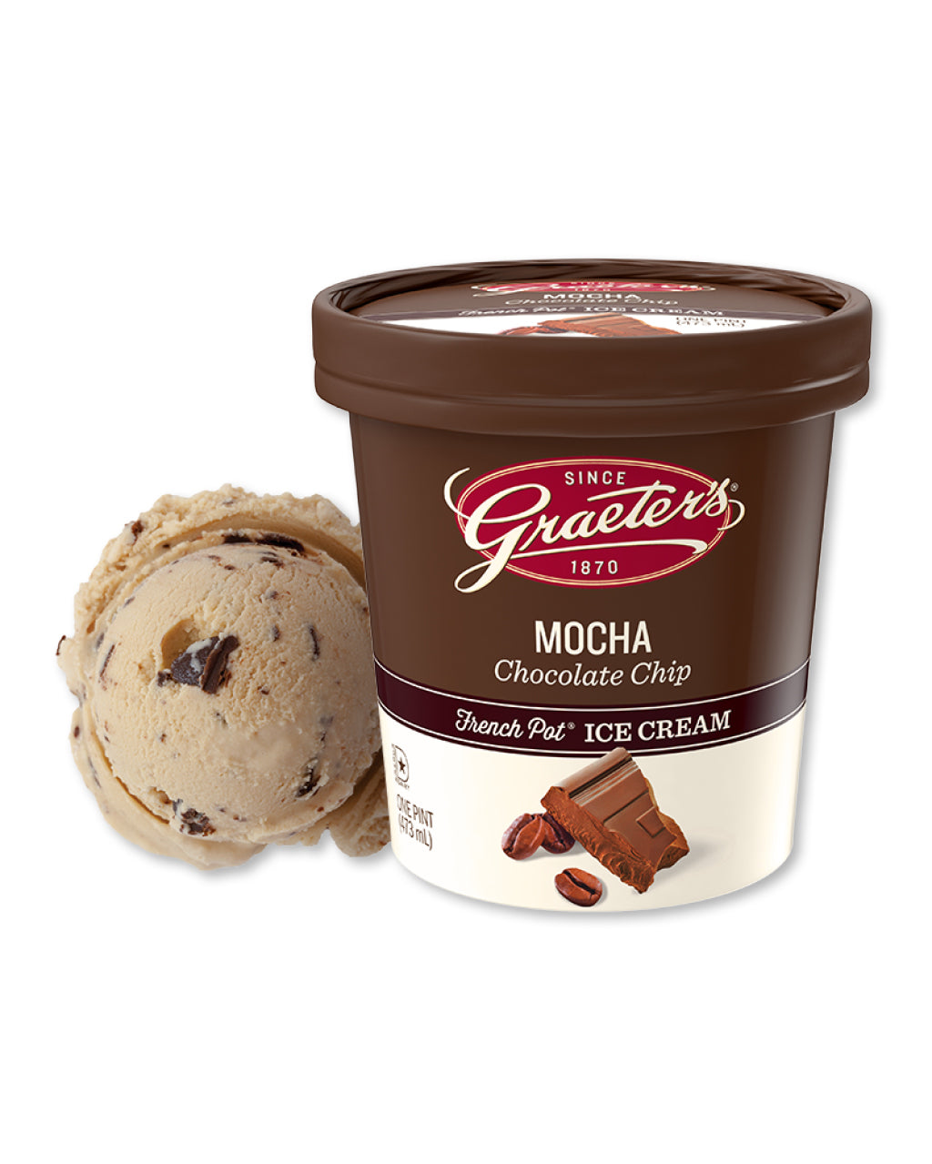 Graeter's Mocha Chip Ice Cream (1 pint) (add-on item)