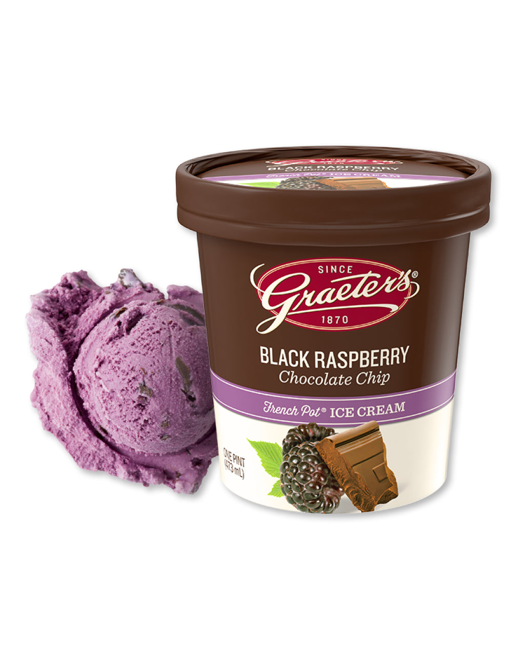 Graeter's Black Raspberry Chip (1 pint) (add-on item)