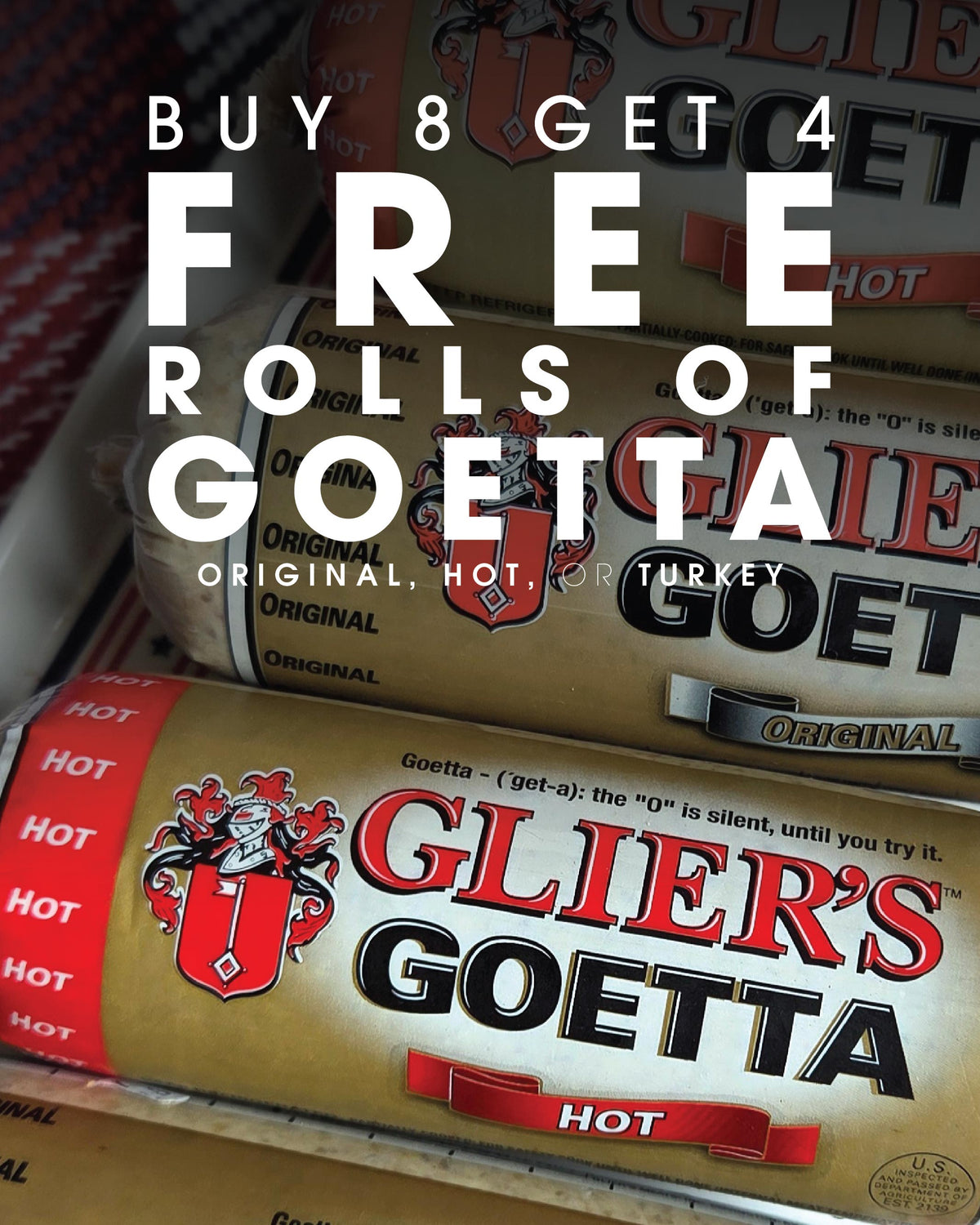 Buy 8, Get 4 Rolls of Goetta | 12 Rolls Total