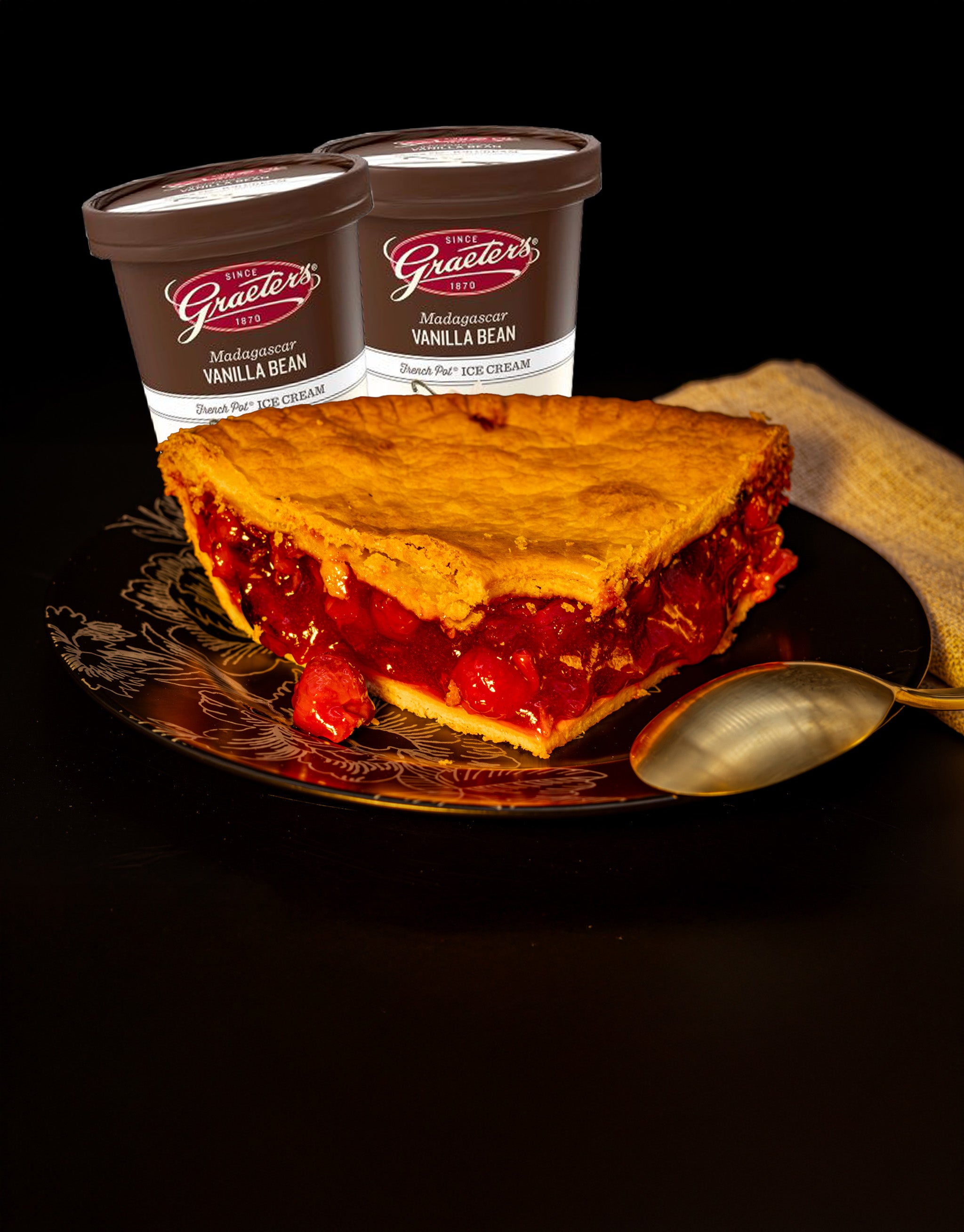 Cherry Pie & Graeter's Ice Cream