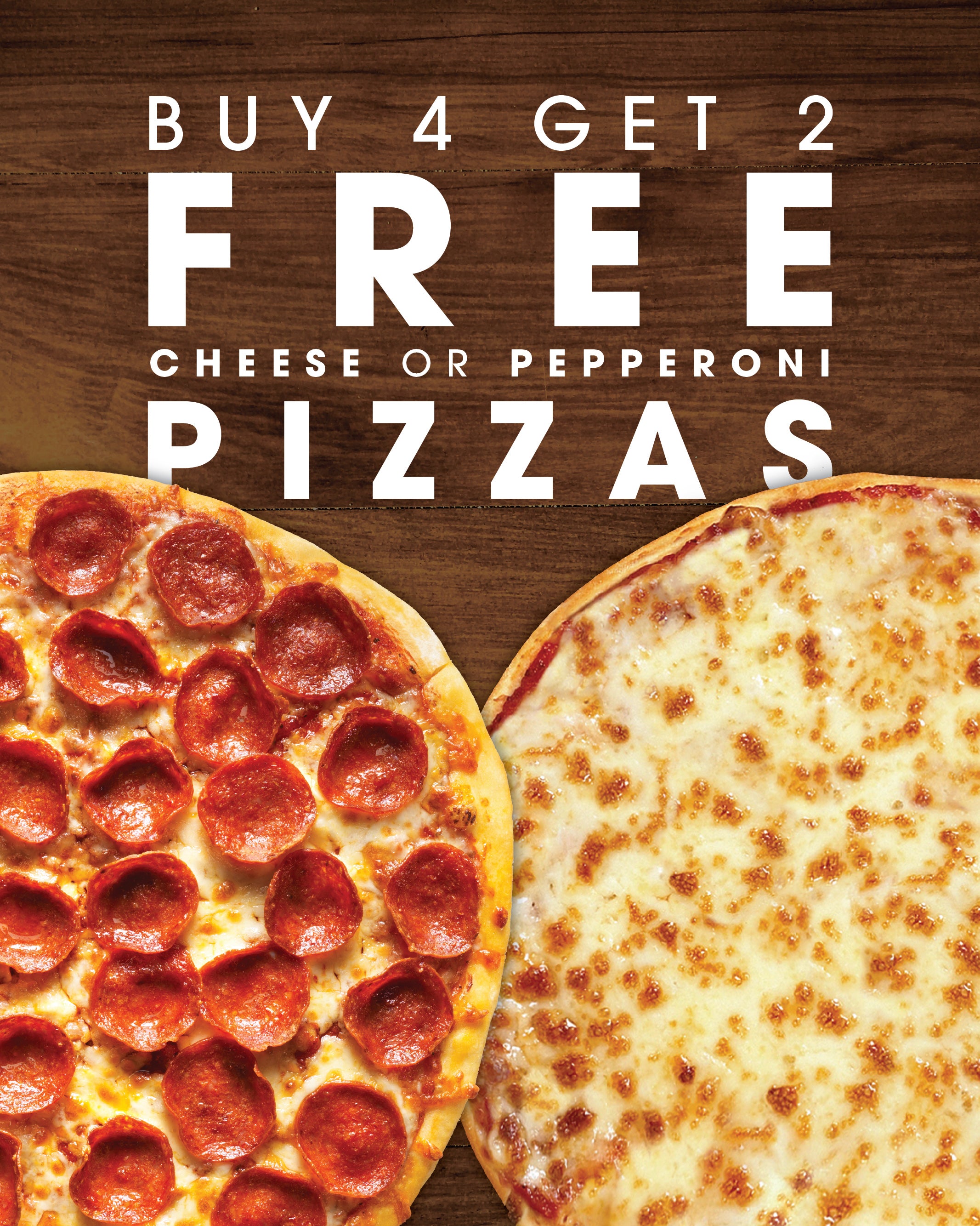 Buy 4, Get 2 FREE LaRosa's Pizzas | 6 Pizzas Total