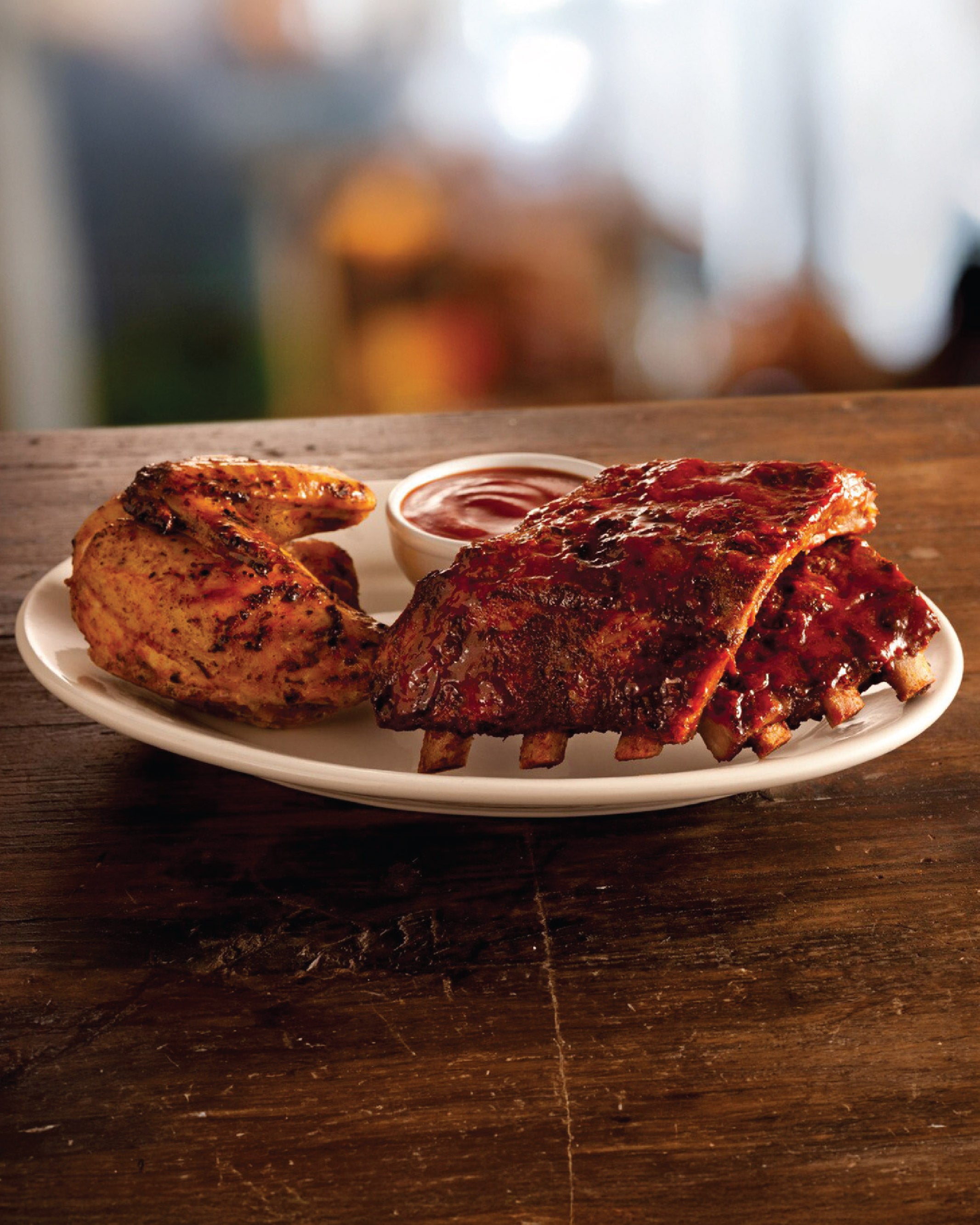 Chicken, Ribs, and BBQ Sauce Combo | Serves 4