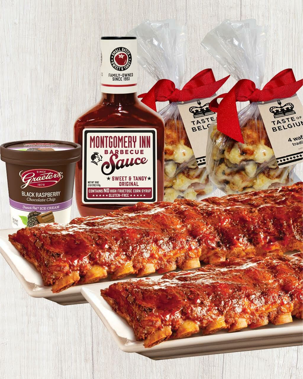 Montgomery Inn Ribs and Taste of Belgium Waffles