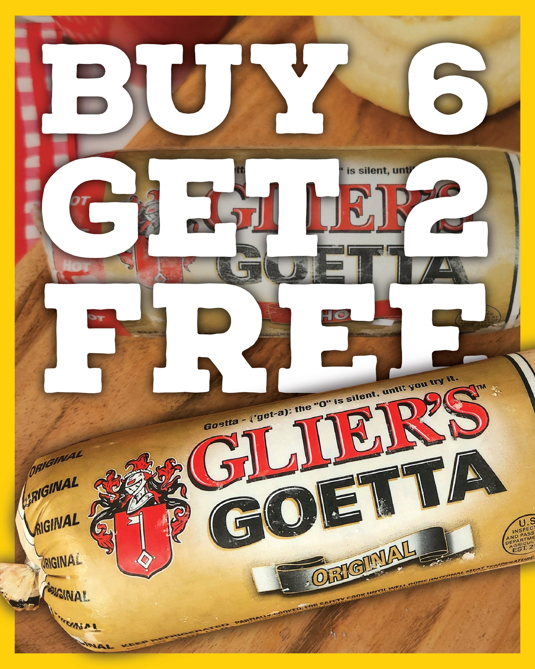Buy 6, Get 2 Rolls of Goetta | 8 Rolls Total