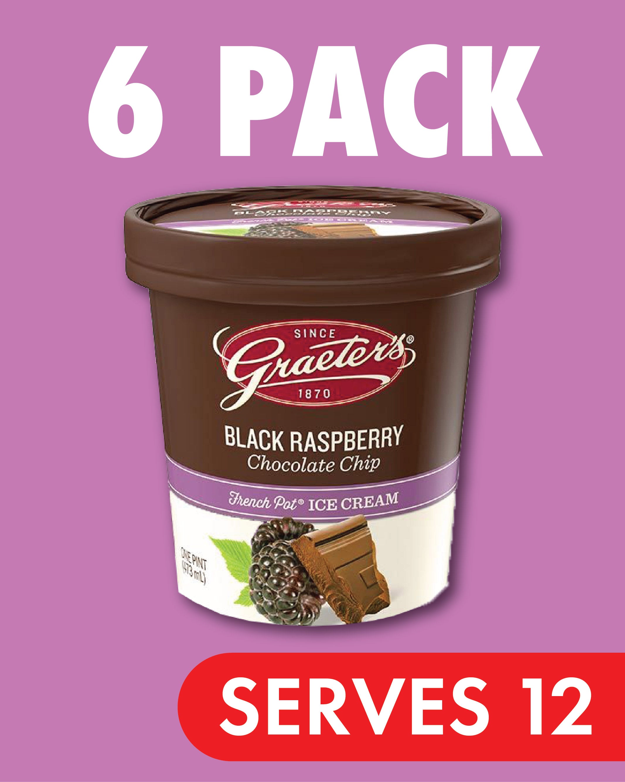 Graeter's Black Raspberry (6 or 12 Pints)